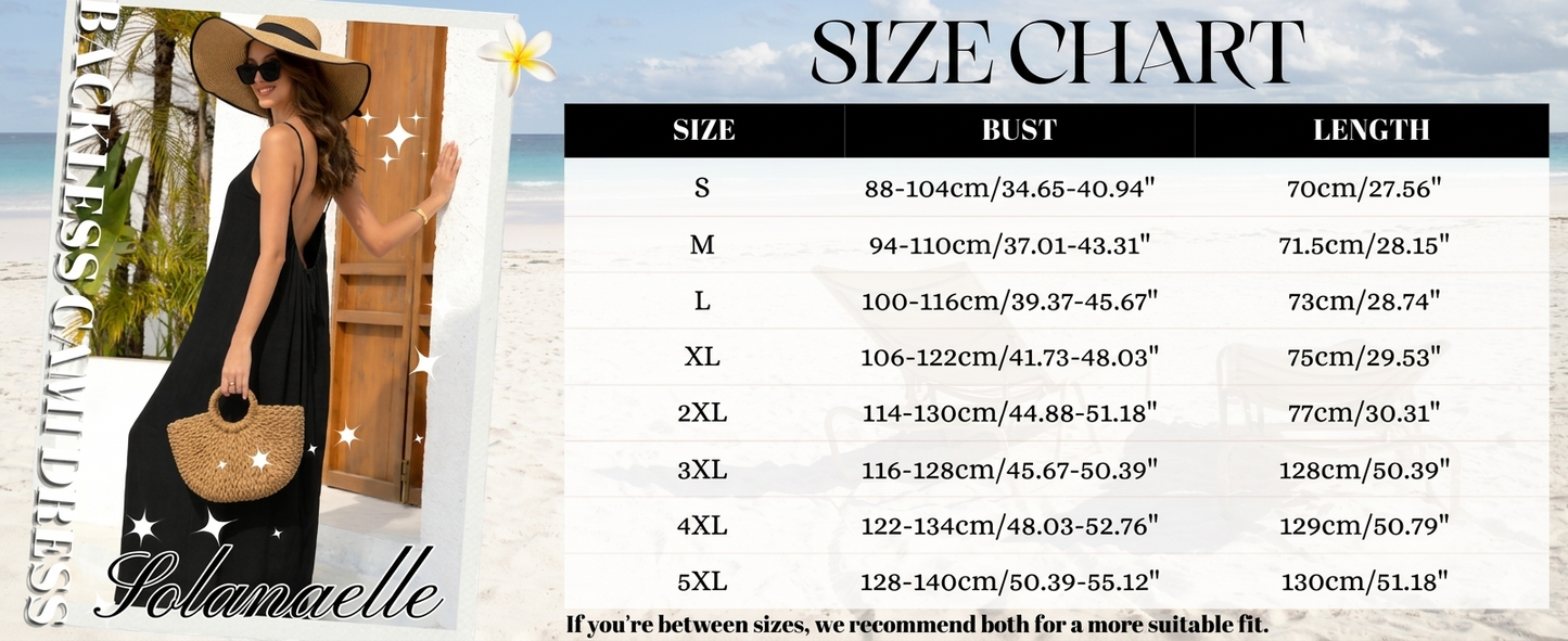 Solanaelle Backless Cami Dresses