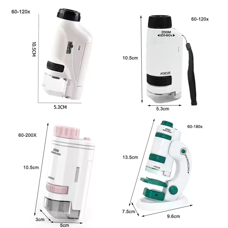 Children Microscope Pocket 60-200X