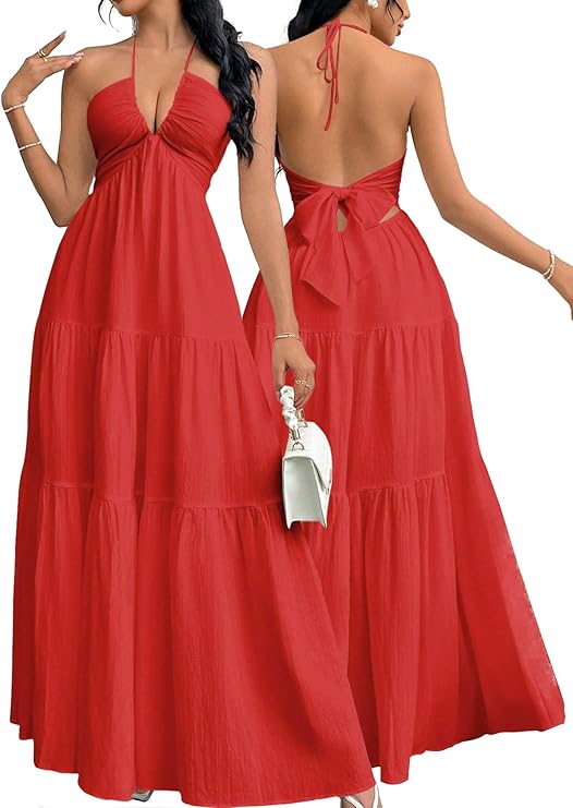 Solanaelle V-Neck Fluid Maxi