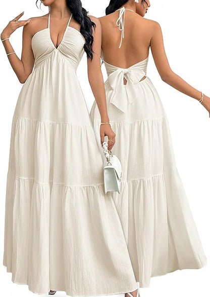 Solanaelle V-Neck Fluid Maxi