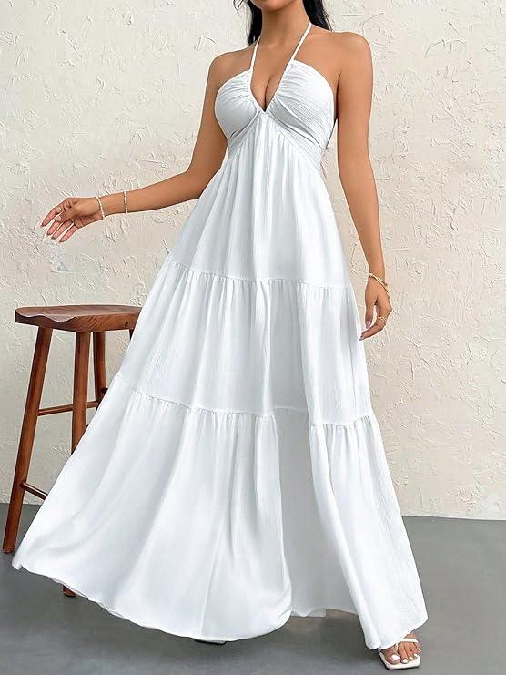 Solanaelle V-Neck Fluid Maxi