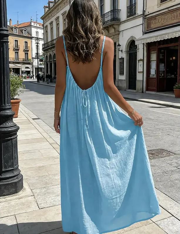 Solanaelle Backless Cami Dresses
