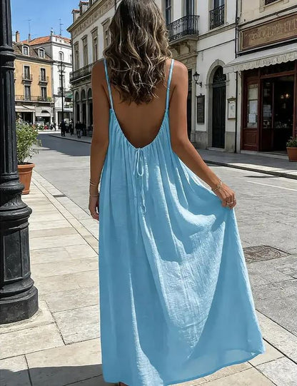 Solanaelle Backless Cami Dresses