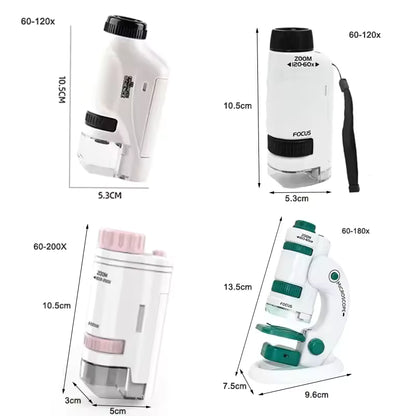 Children Microscope Pocket 60-200X